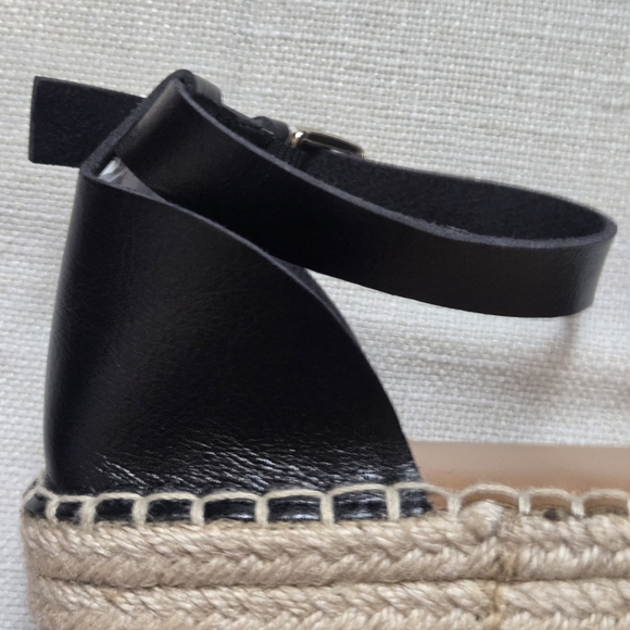 Old Navy Black Espadrille Ankle-Strap Flats Size 6 - Picture 9 of 11